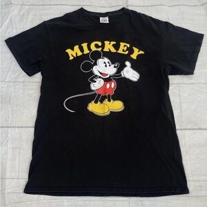 Vintage Mickey Mouse Black T-Shirt Size M Adult Unisex Disney Delta Pro Weight